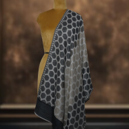 Grey & Charcoal Ikkat Stole (5)
