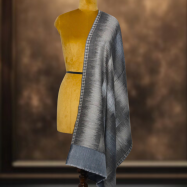 IKkat Pashmina Stole (Grey Striped)