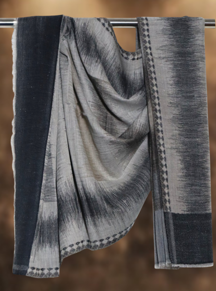 IKkat Pashmina Stole (Grey Striped) (4)