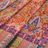 Kalamkari-Stole--Earthy-Peacock-Garden-03