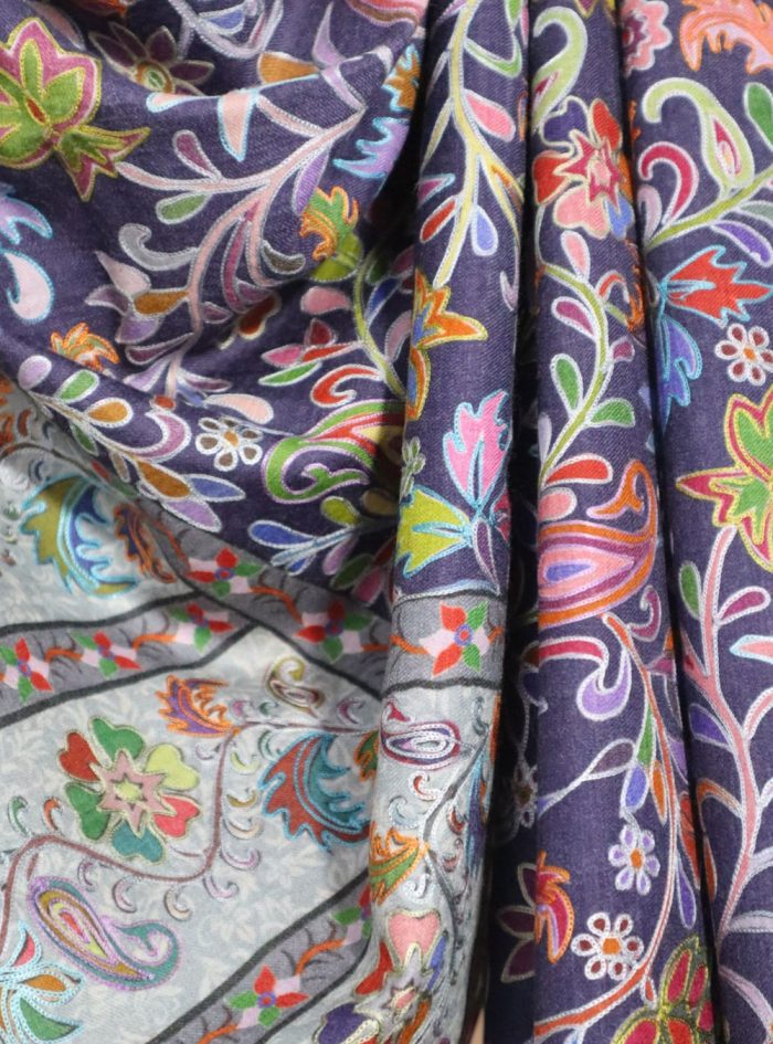 Kalamkari-Stole-Majestic-Peacock-Panel-05 Kalamkari-Stole-Majestic-Peacock-Panel-05