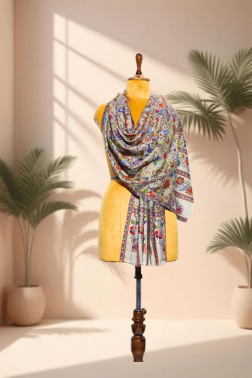 Kalamkari Stole – Bold Red & Black Tradition