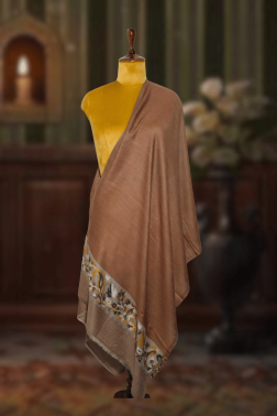 Brown Kani Palla Cashmera Fine Wool Stole