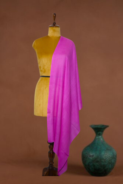 Fuchsia Solid Fine Wool stole