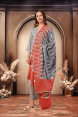 Ikkat Pattern Pashmina Shawl