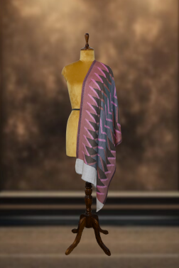 Desert Rose Ikkat Cashmere Stole