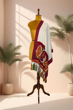 Regal Heritage Kalamkari Palladaar Semi-Pashmina Stole