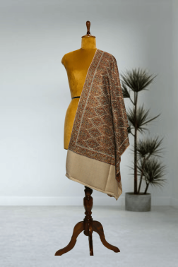 Sozni Embroidered Jama Semi Pashmina Stole