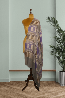Contemporary Pure Pashmina Ikkat Shawl